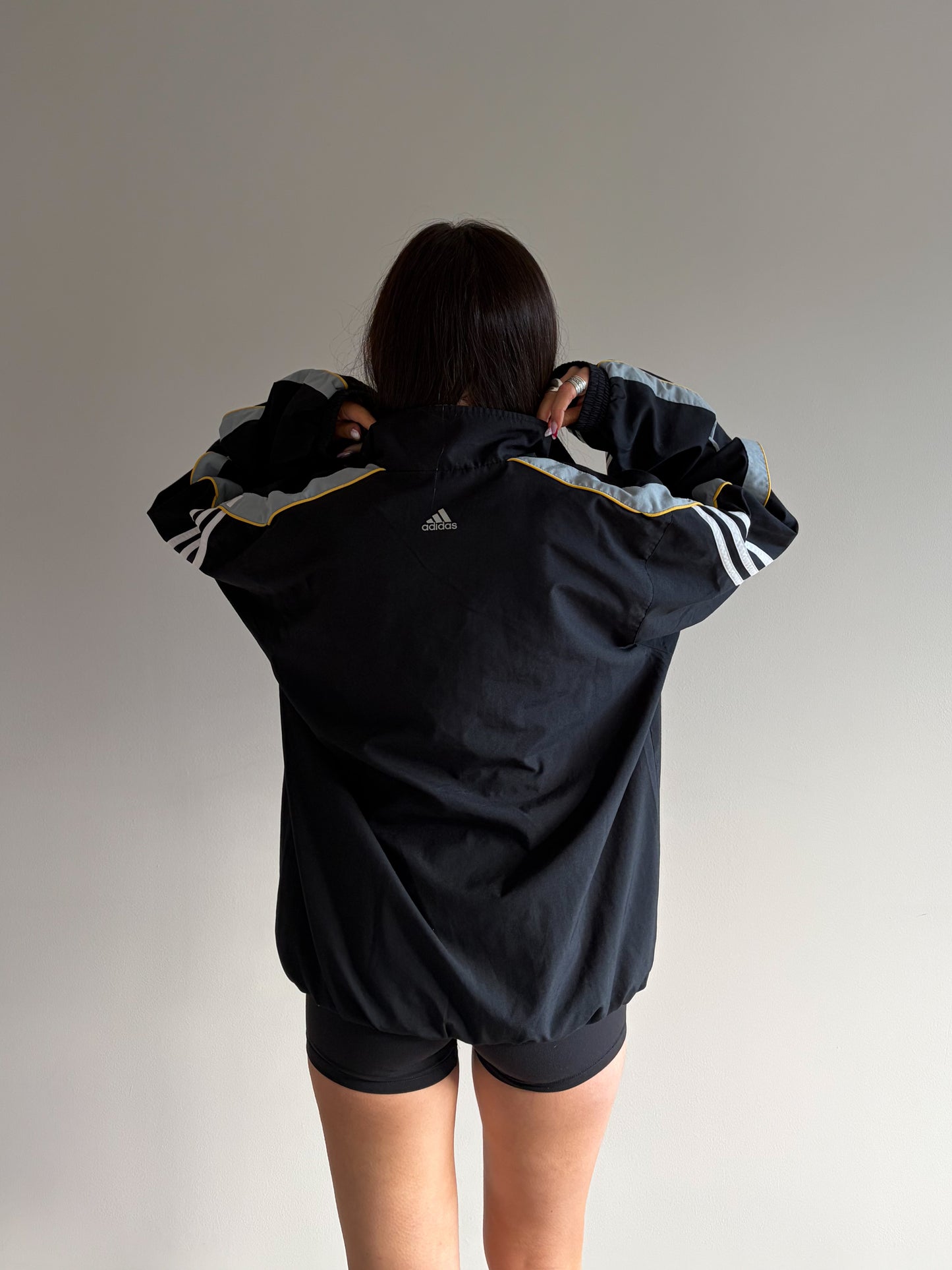 Vintage Adidas Black / Grey Windbreaker