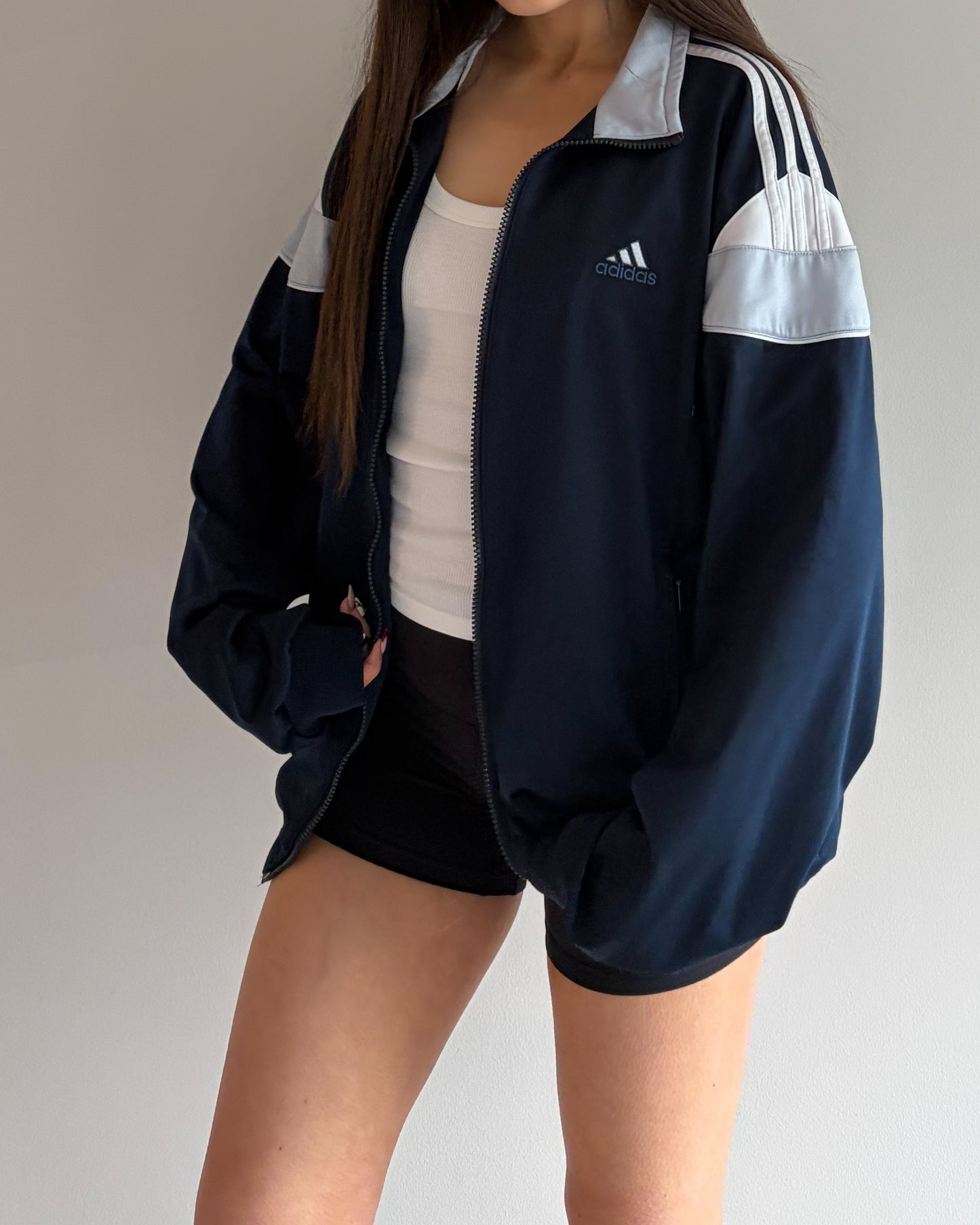 Vintage Adidas Navy / Blue Track Top