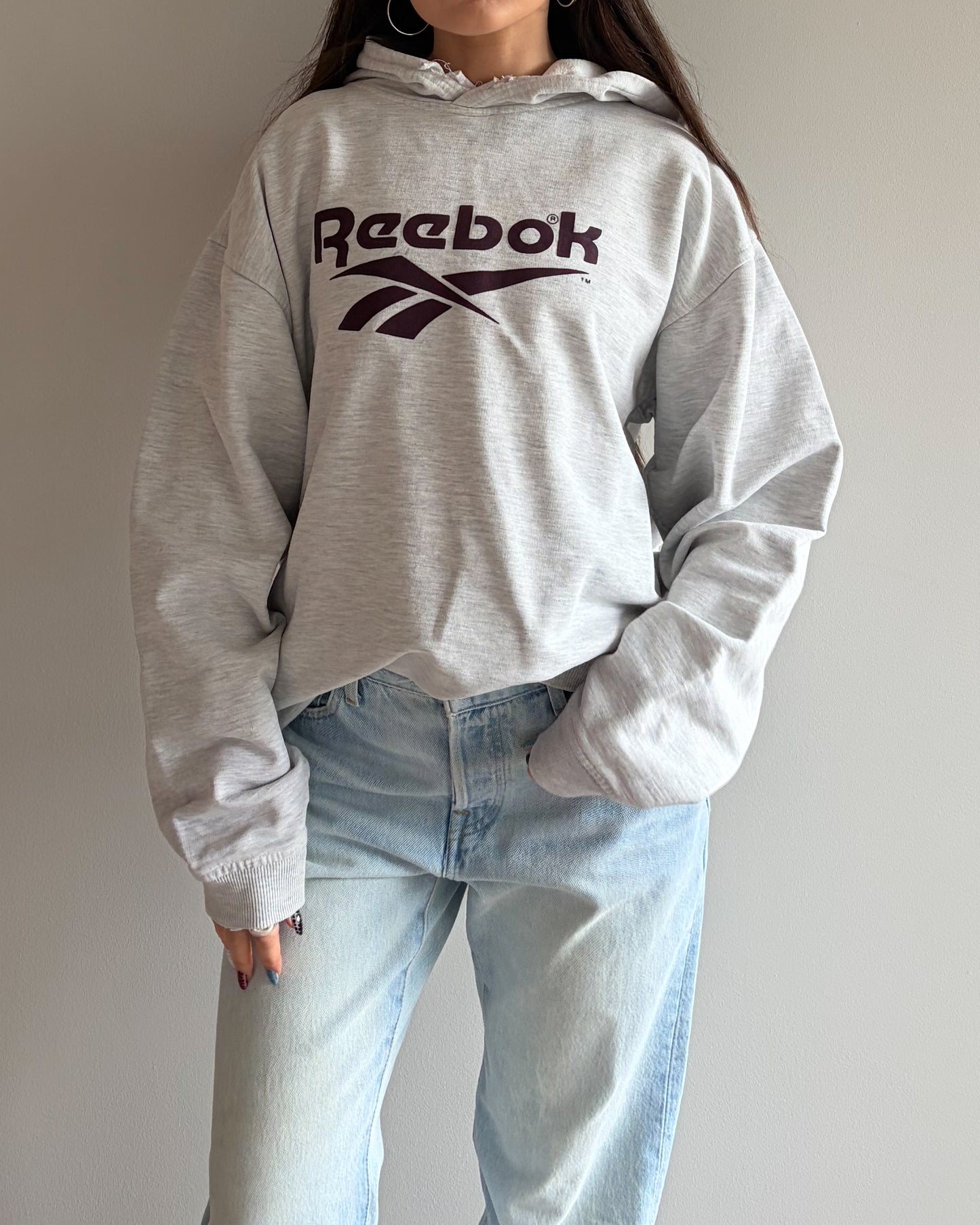 Vintage Grey Reebok Hoodie