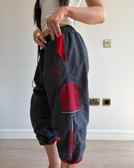 Vintage Puma Charcoal / Red Capris