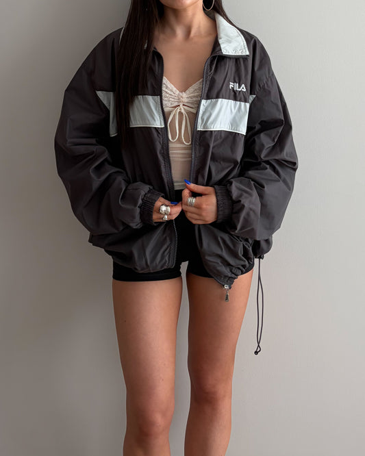 Vintage Charcoal Fila Track Jacket