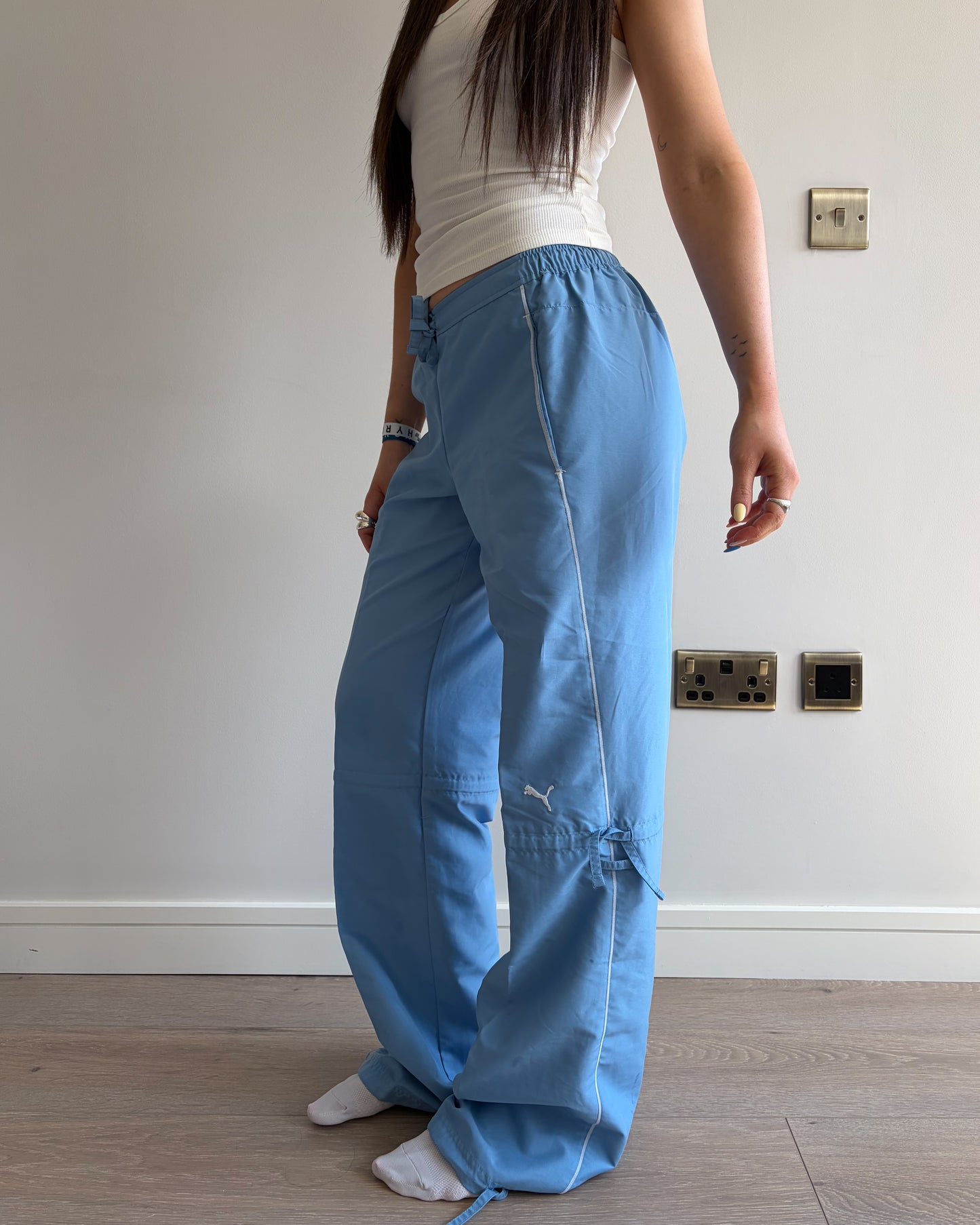 Vintage Baby Blue Puma Track Pants