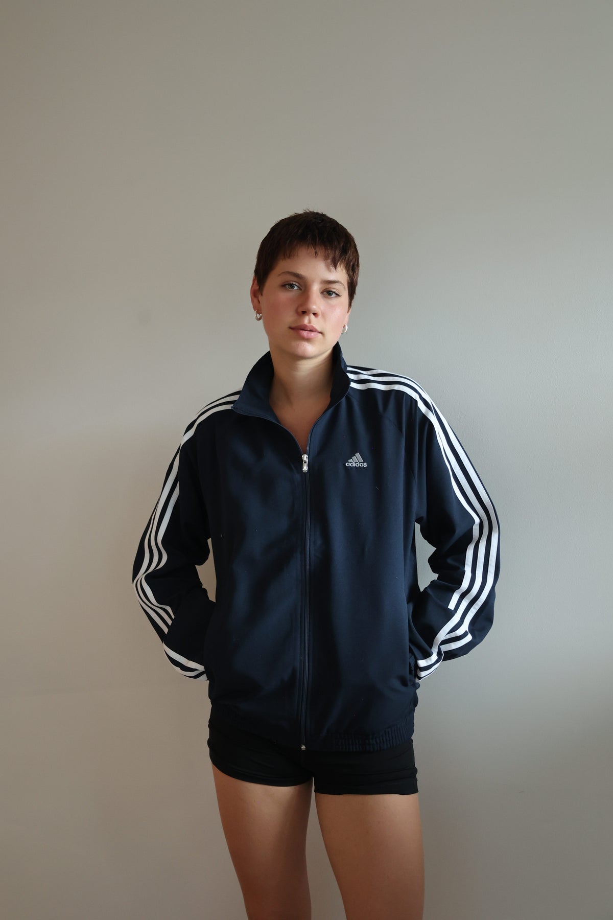 Adidas navy track jacket