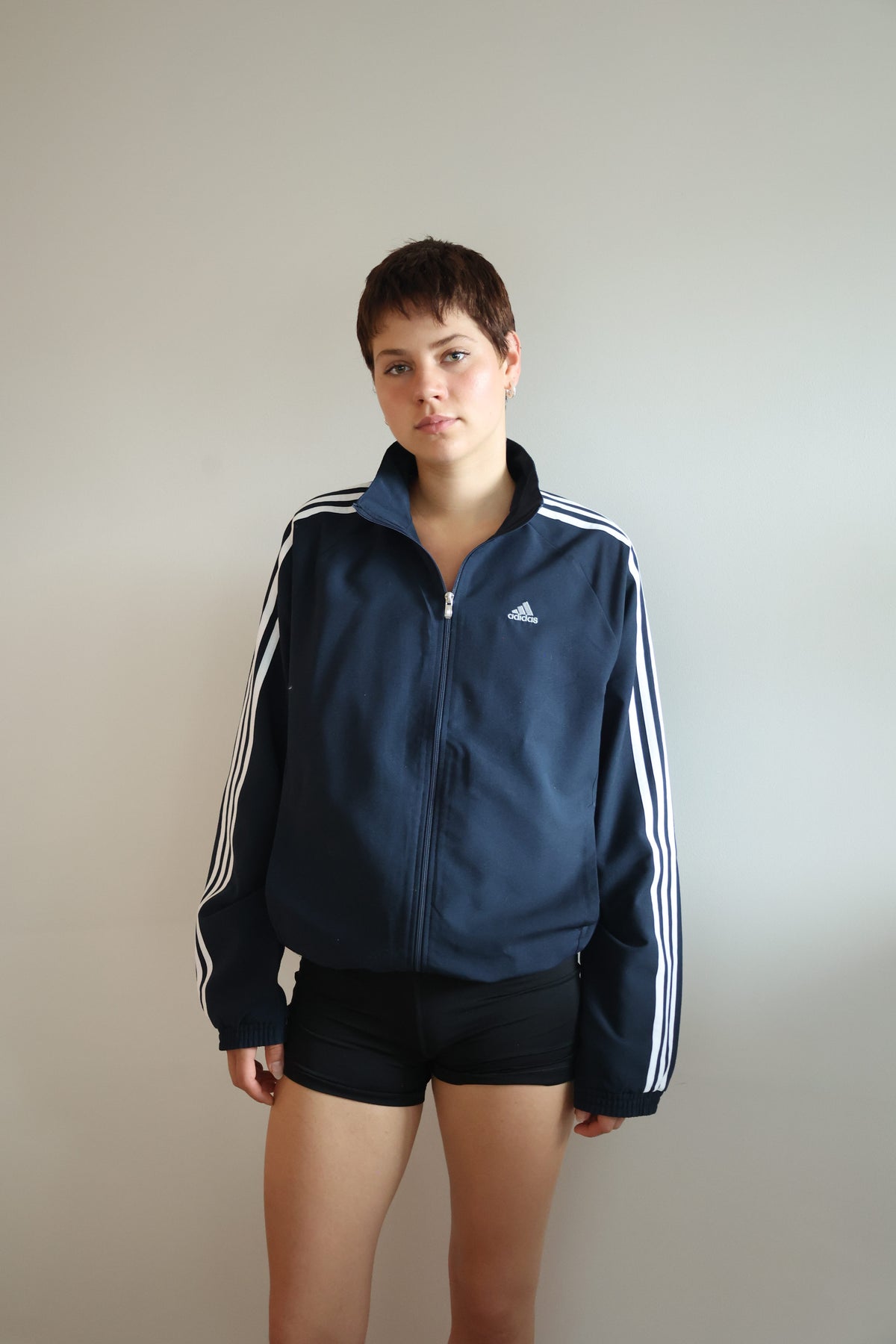 Adidas navy track jacket