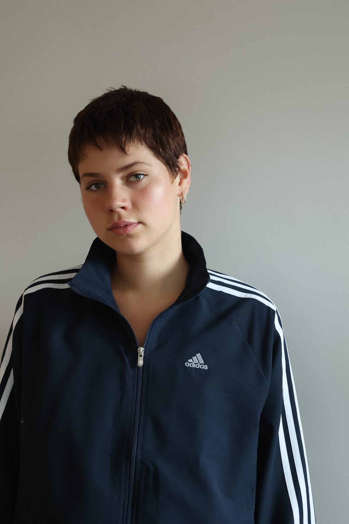 Adidas navy track jacket