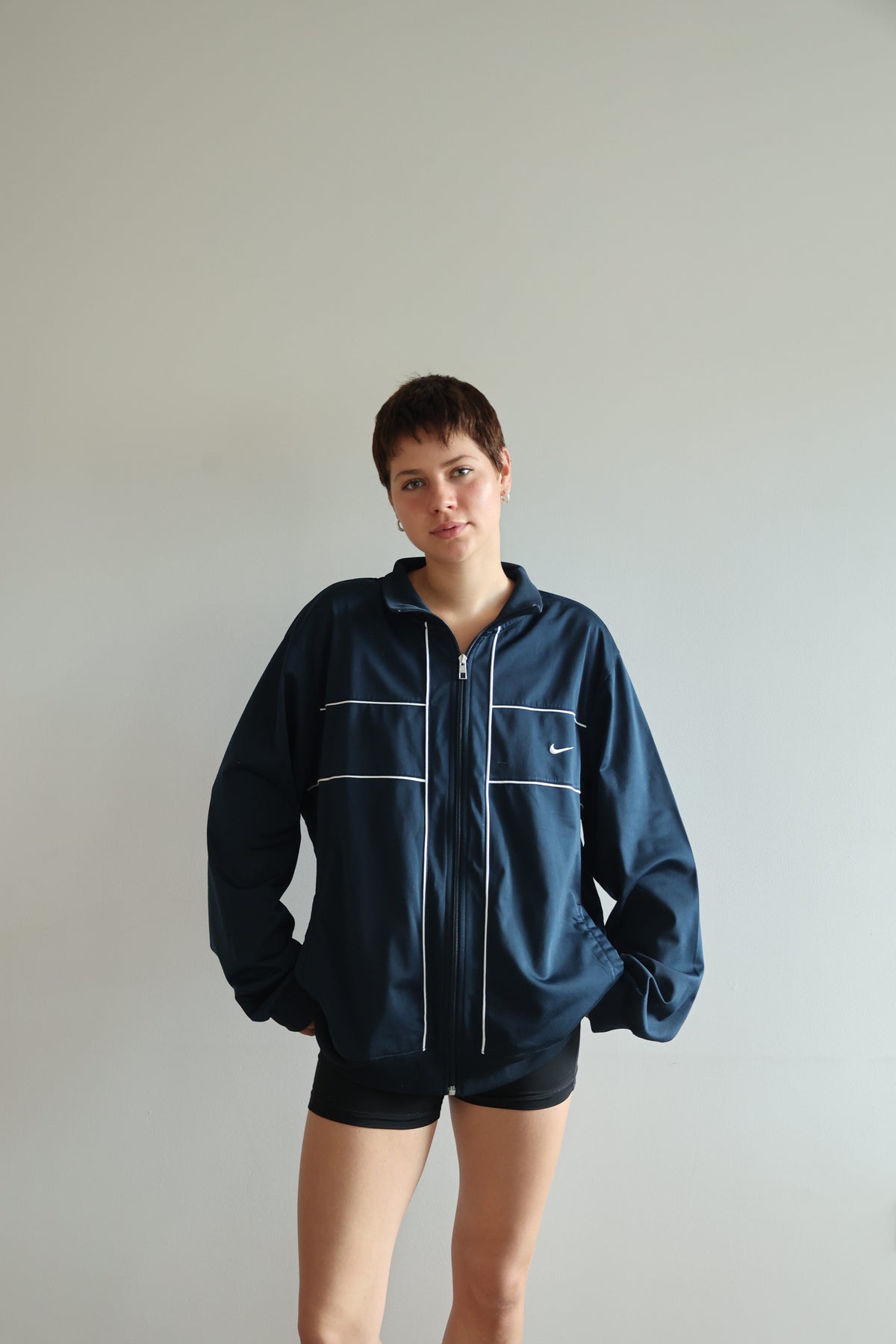 Nike navy track top