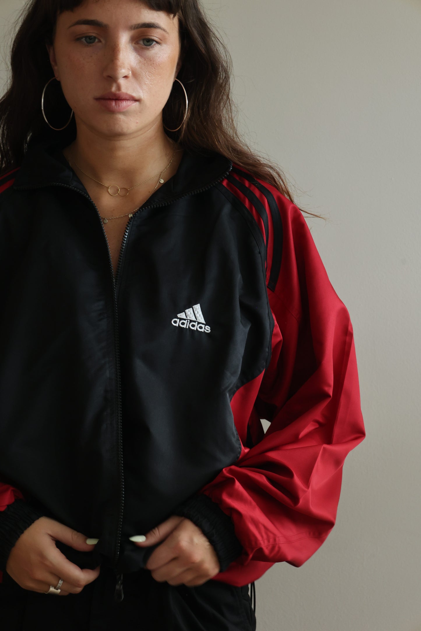 Adidas Black and Red Track Jacket