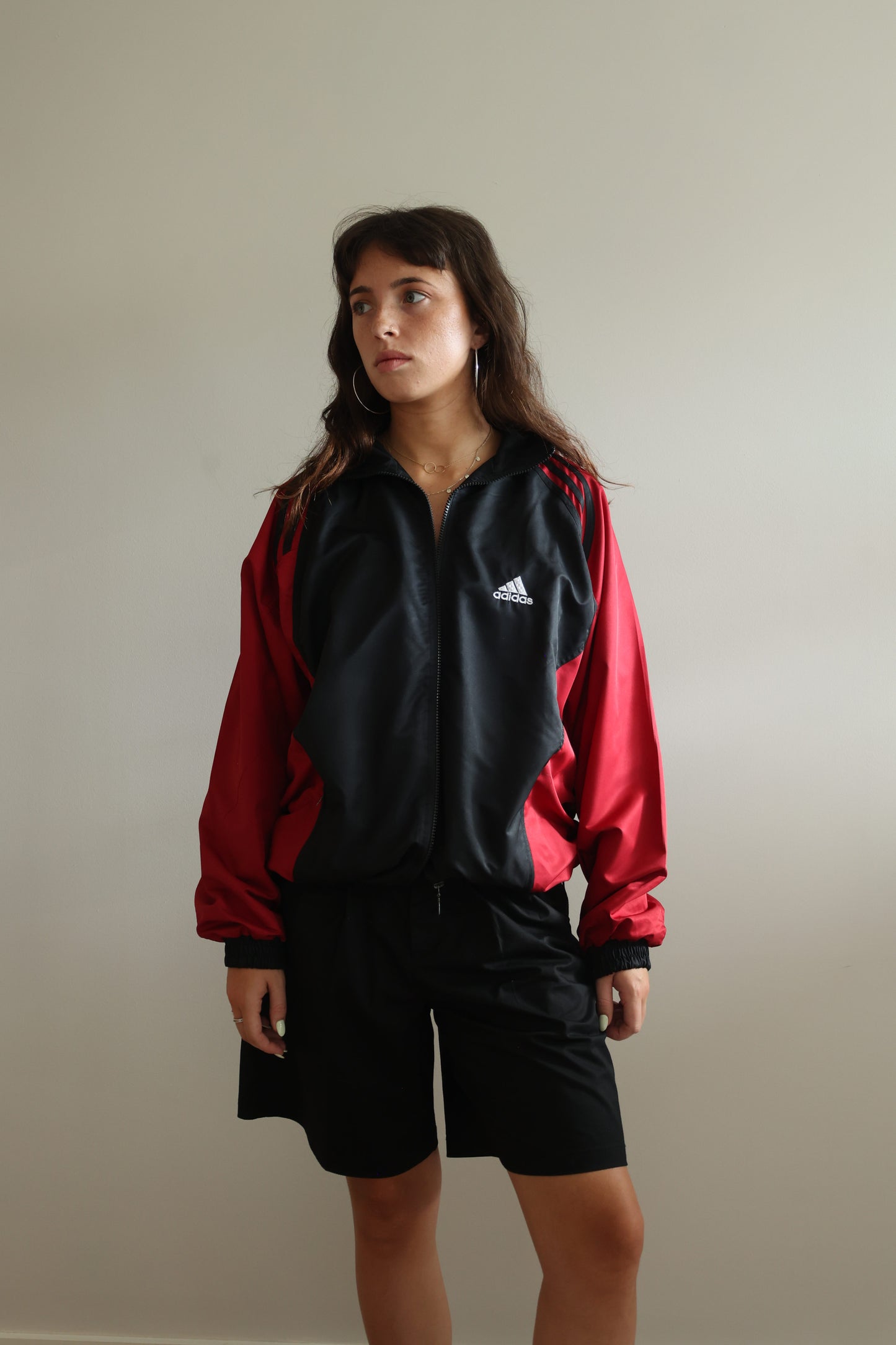 Adidas Black and Red Track Jacket