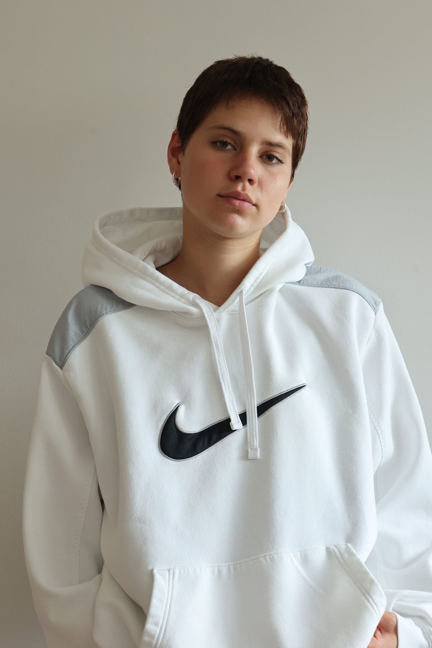 Nike white spell out Hoody
