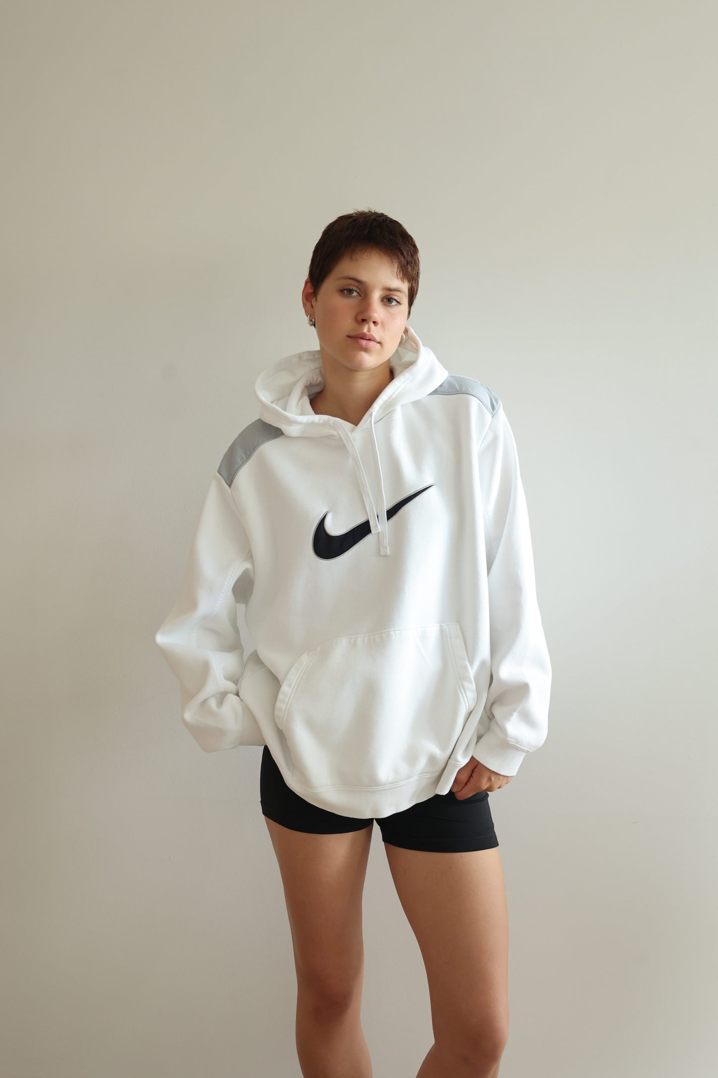 Nike white spell out Hoody