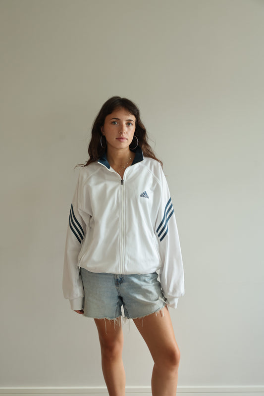 Adidas White Track Top