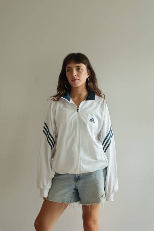 Adidas White Track Top