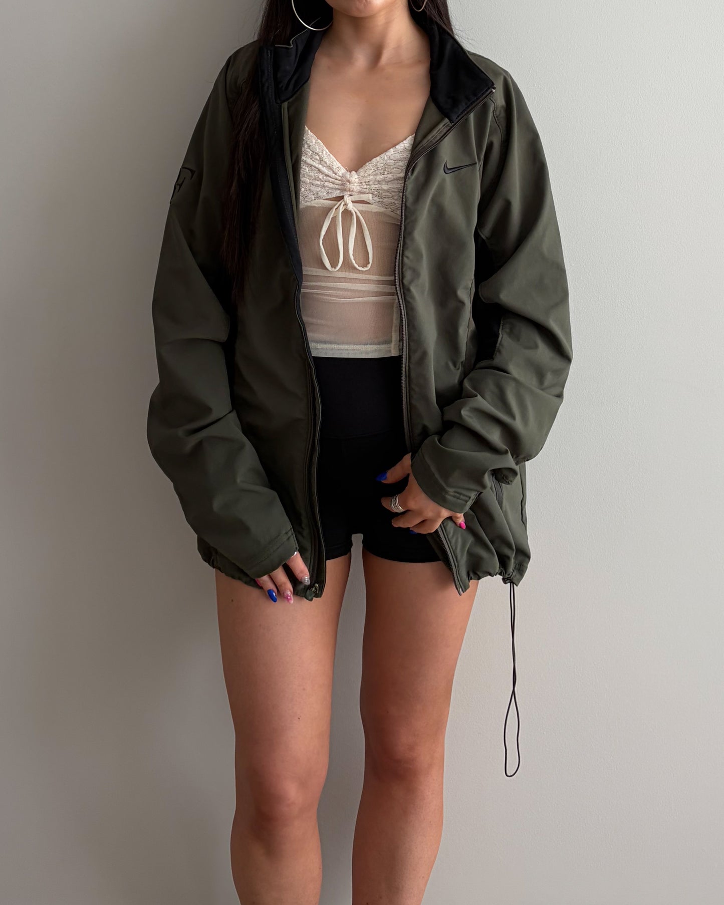 Vintage Khaki Nike Track Jacket