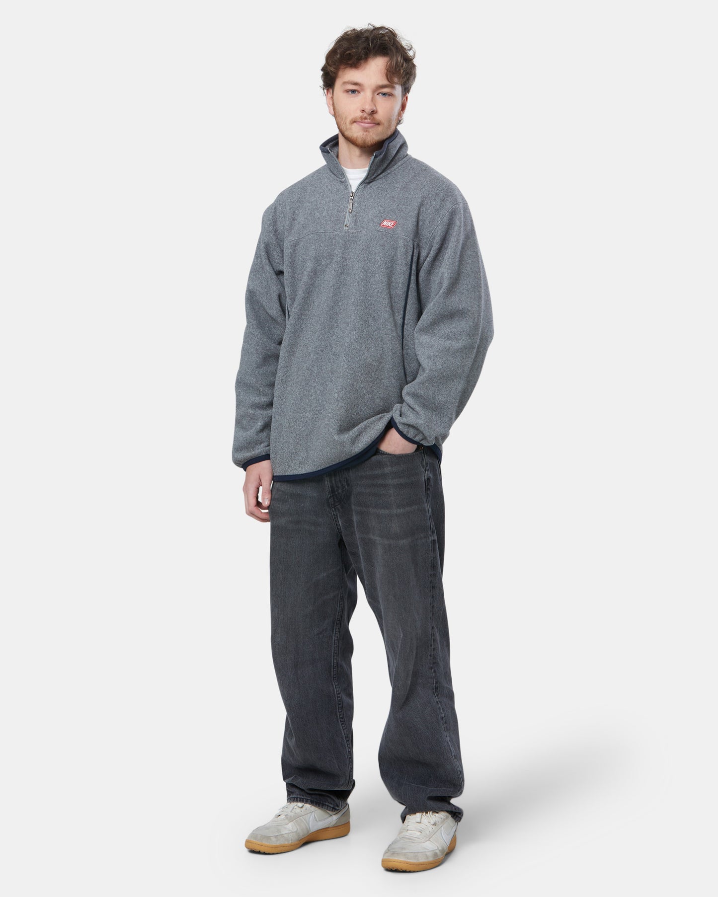 Nike Grey 1/4 zip Fleece