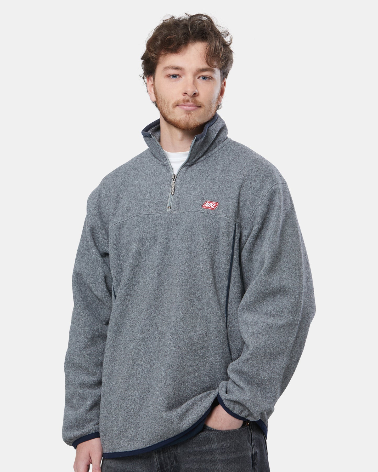 Nike Grey 1/4 zip Fleece