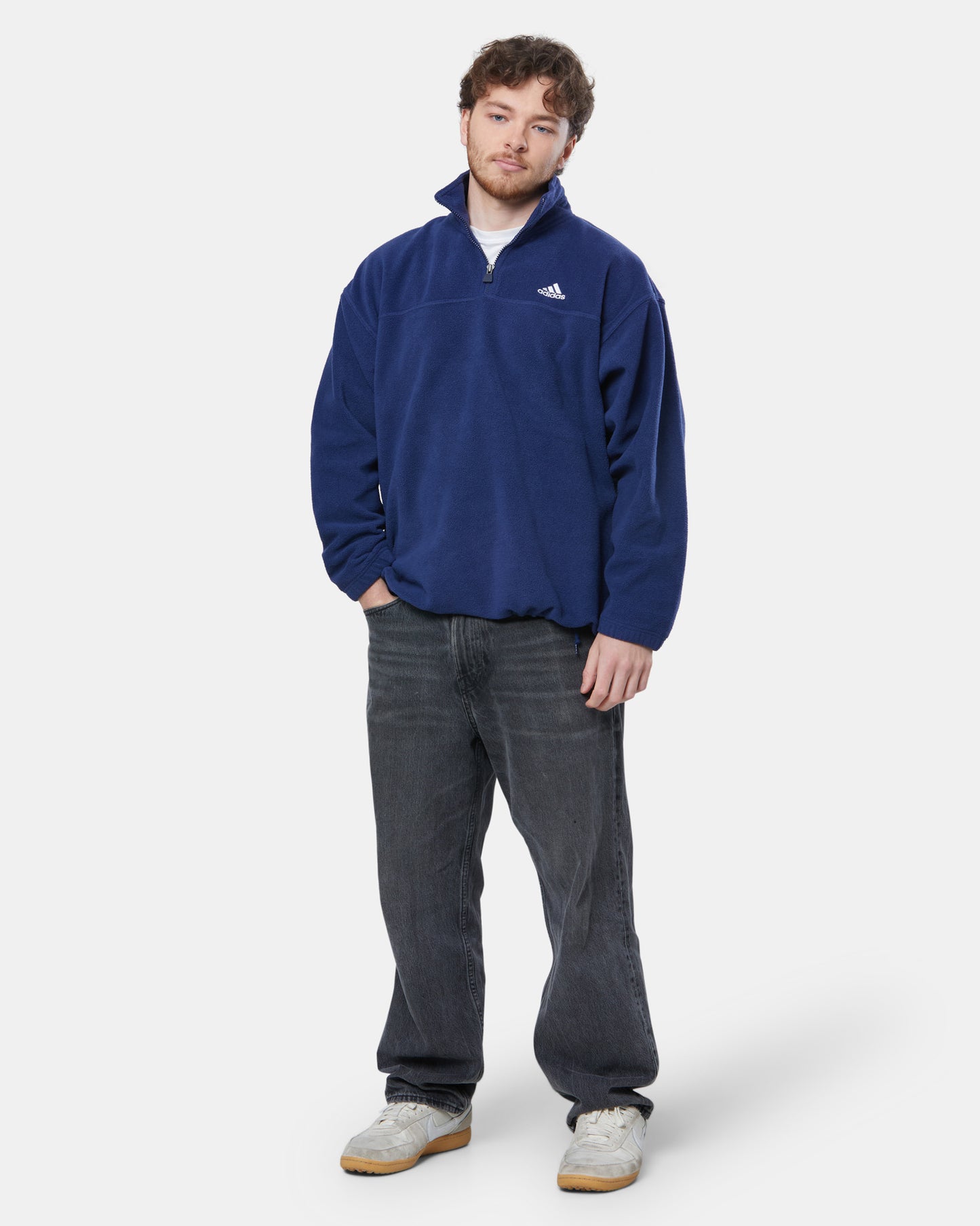 Adidas Navy 1/4 Zip Fleece