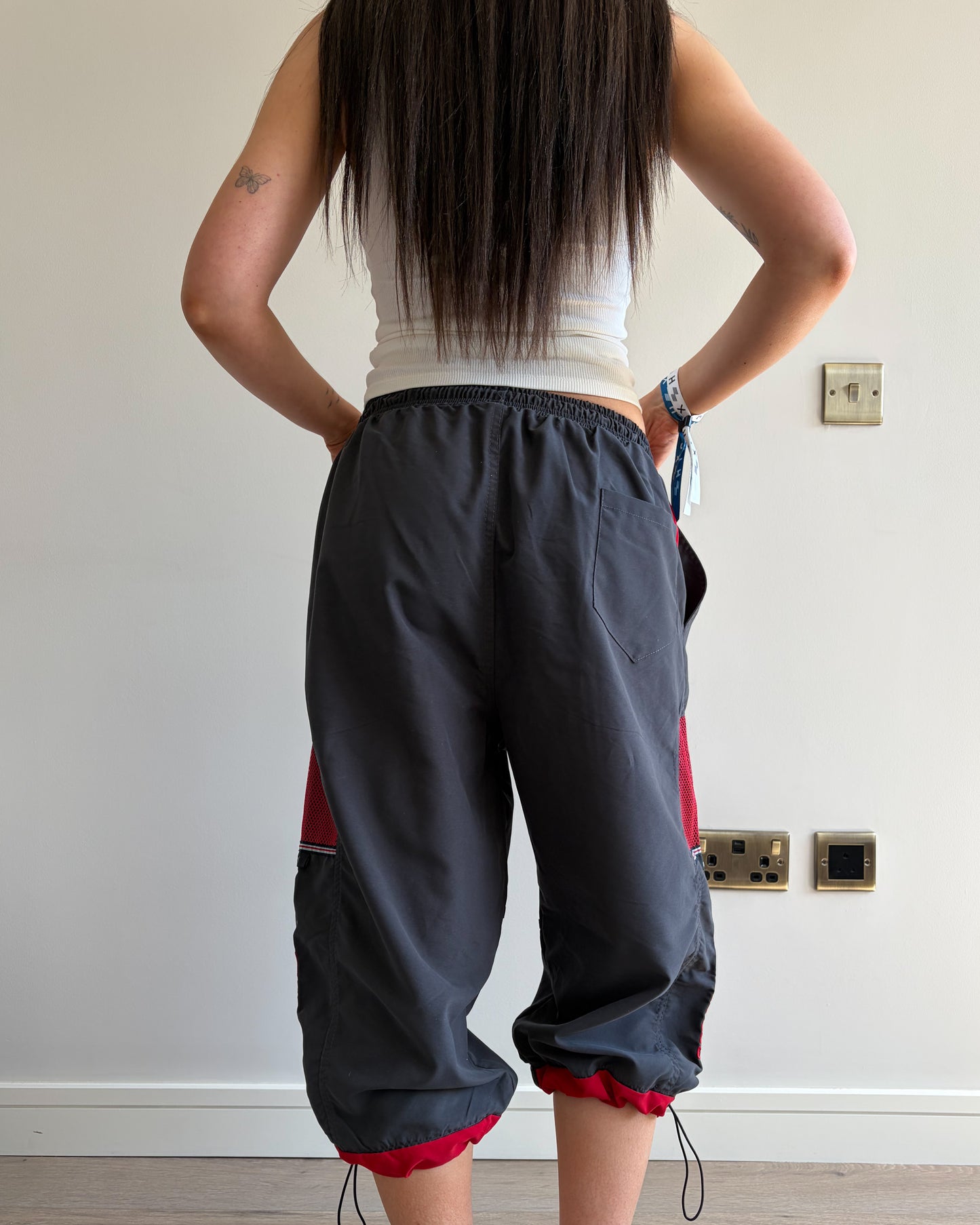 Vintage Puma Charcoal / Red Capris