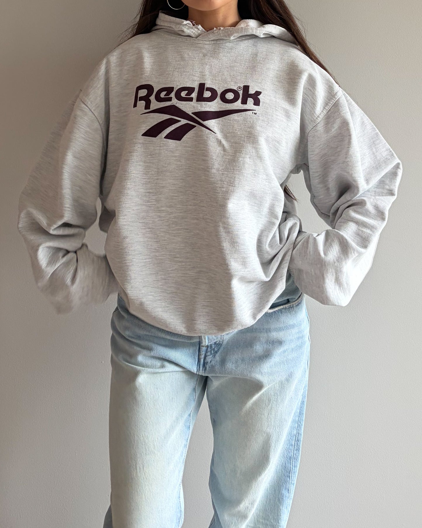 Vintage Grey Reebok Hoodie