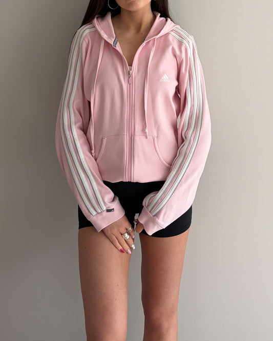 Vintage Adidas Pink Zip Hoodie