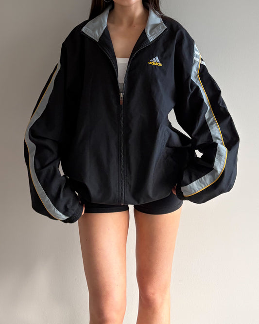 Vintage Adidas Black / Grey Windbreaker